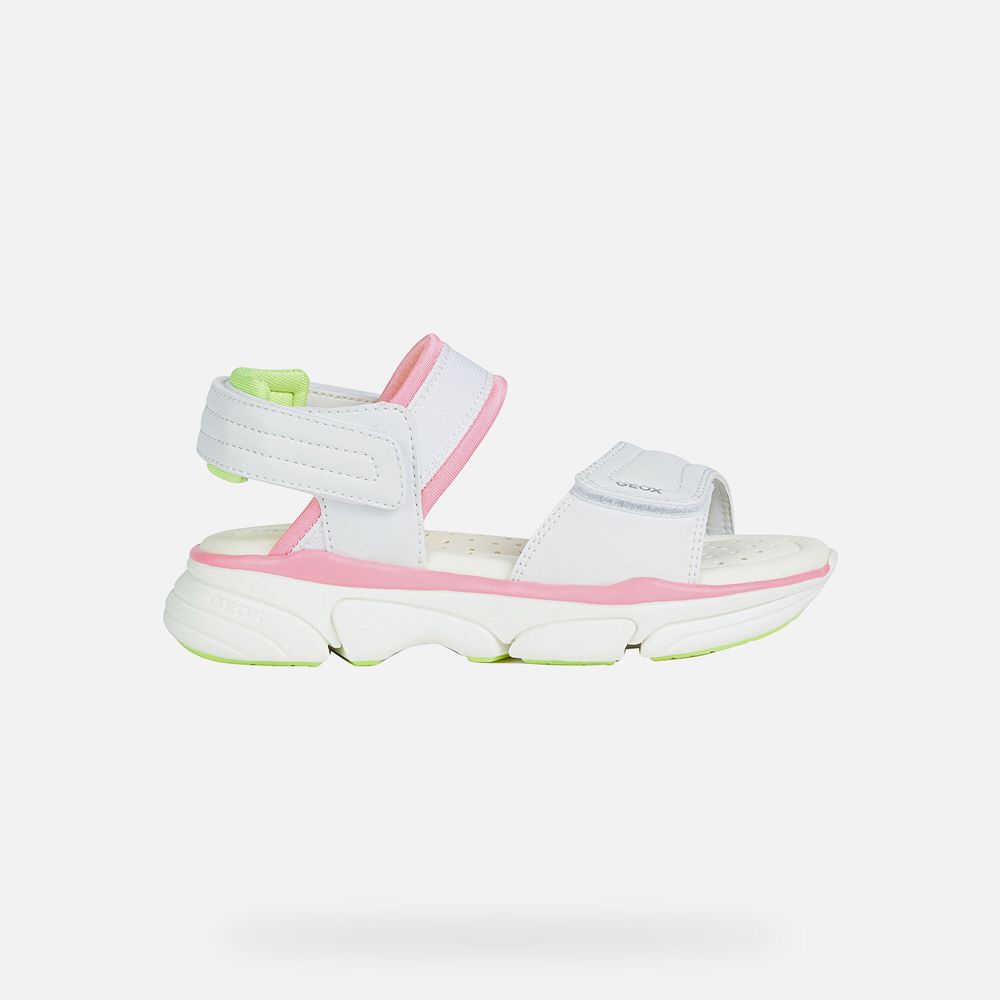 Geox Sandals White Lunare - Geox Girls Shoes - PRITFW830